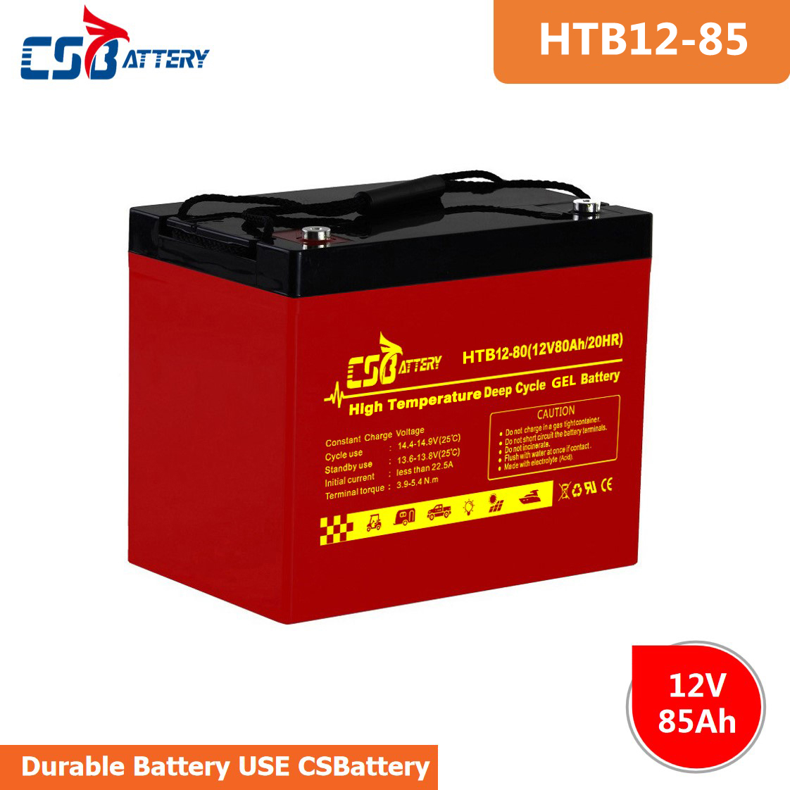 Csbattery 12V85ah Solar Akkumulator Gel Battery for Liquid/Street-Lamp/Back-up/Adaptability/Cable-TV/Ali