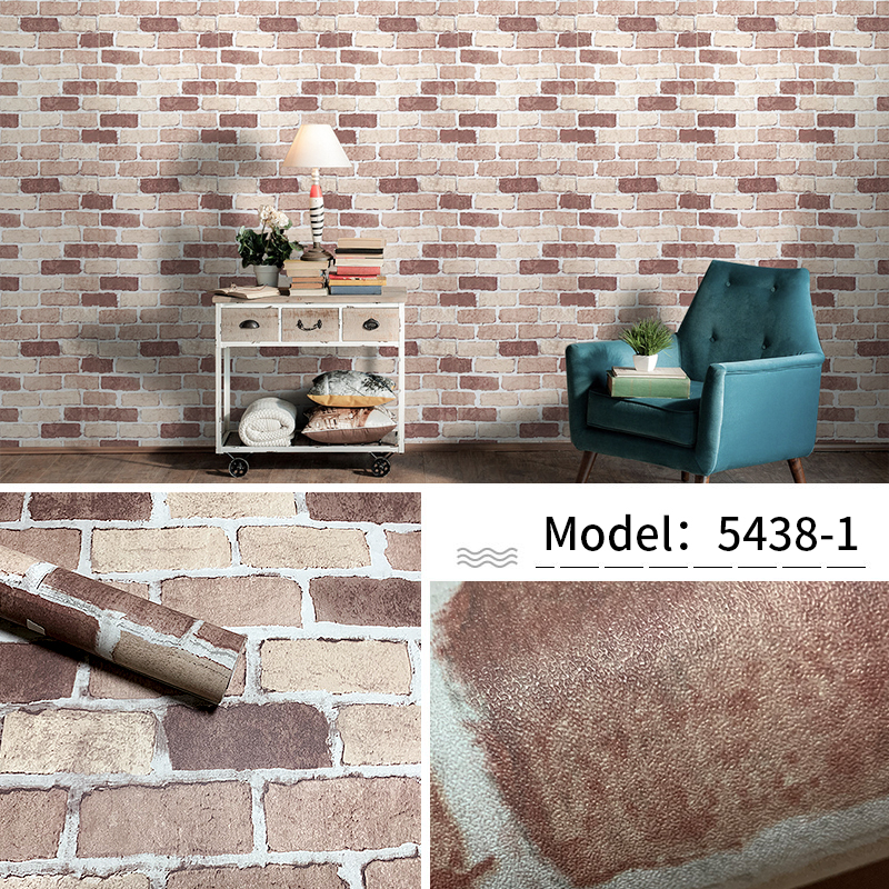 Hot sale self adhesive waterproof peel and stick brick vinyl  wallpaper for living room