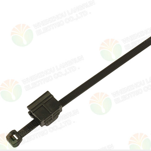 T50SOSEC22 PA66 Wire Harness Cable Tie With Edge Clip