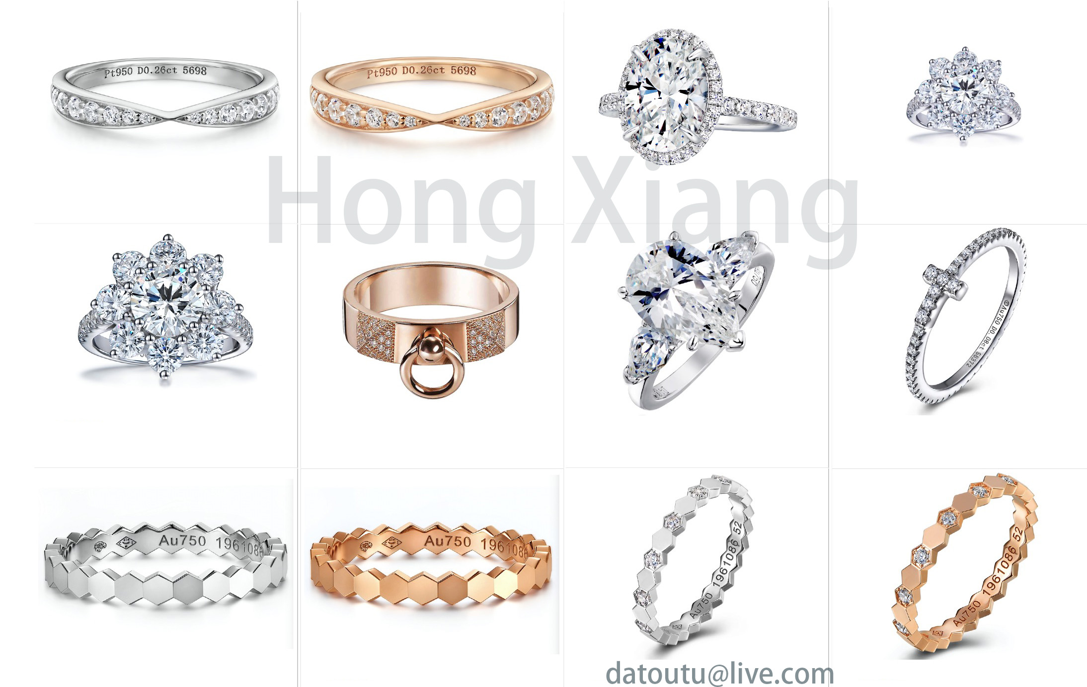 Luxury zircon ring sparkling zircon engagement ring