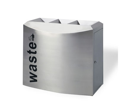 MAX-HB301 Airport Project Large Garbage Stainless Steel Receptacles Indoor Recycling Bin Design Dustbin Commercial Recycle Bin