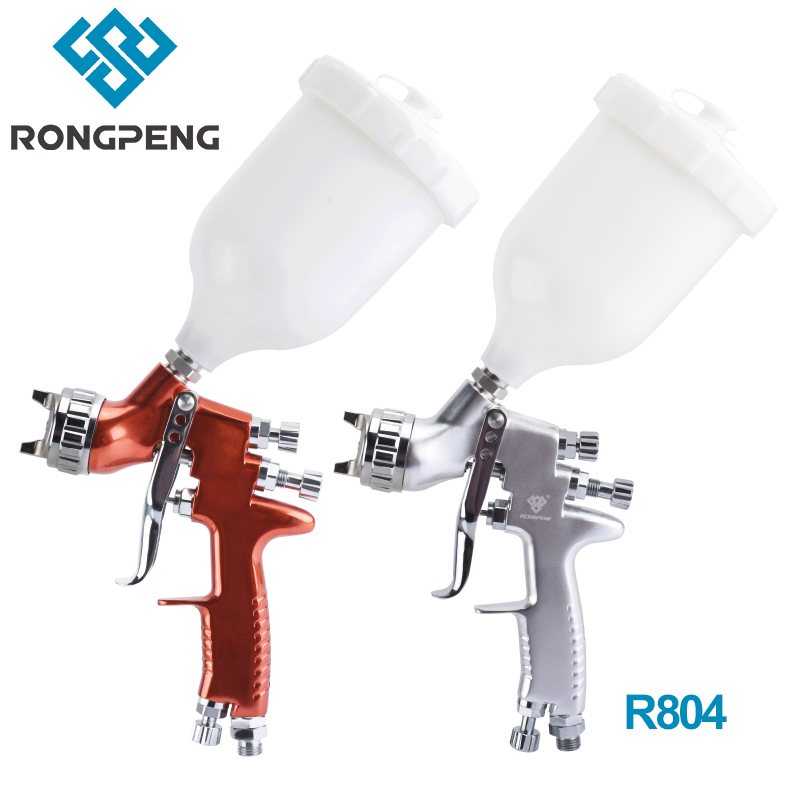 RONGPENG Professional R804 HVLP Paint Spray Gun 1.3mm Nozzle 400cc Cup Gravity Feed Airbrush Pneumatic Tool