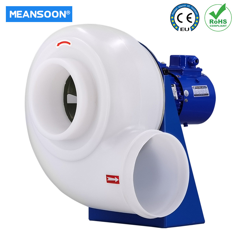 MPCF-200-B2T-VF Plastic corrosion resistant variable frequency centrifugal fan