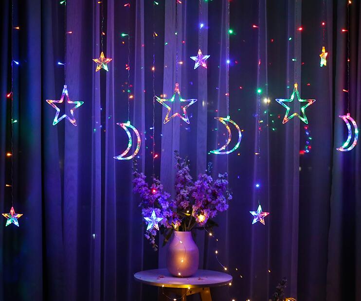 led moon& star garland light