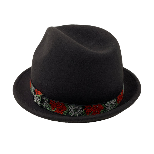 Men Fashion Wool Felt black borsalino Fedora Hats