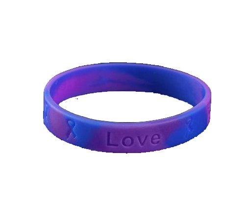 Buy Custom Purple Silicone Rubber Bracelets in Bulk