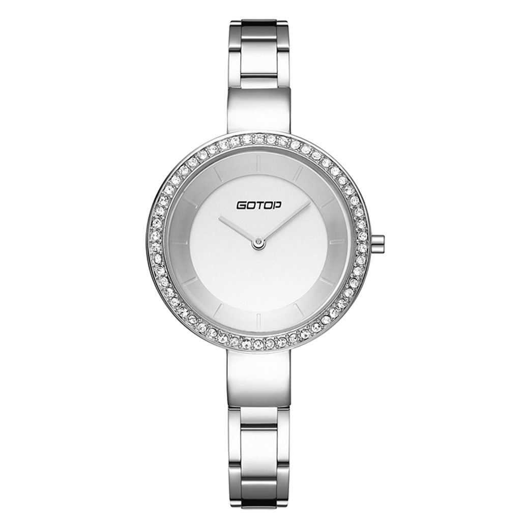 POLISHED SILVER FINISH STAINLESS STEEL WOMEN'S WATCH MANUFACTURER