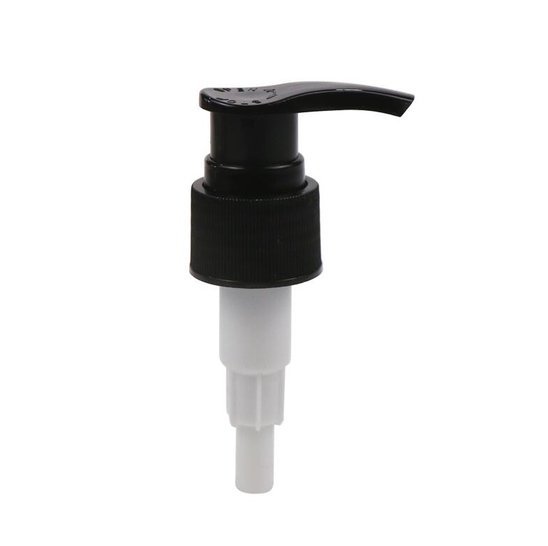 Plastic liquid soap hand black lotion pump 24/410