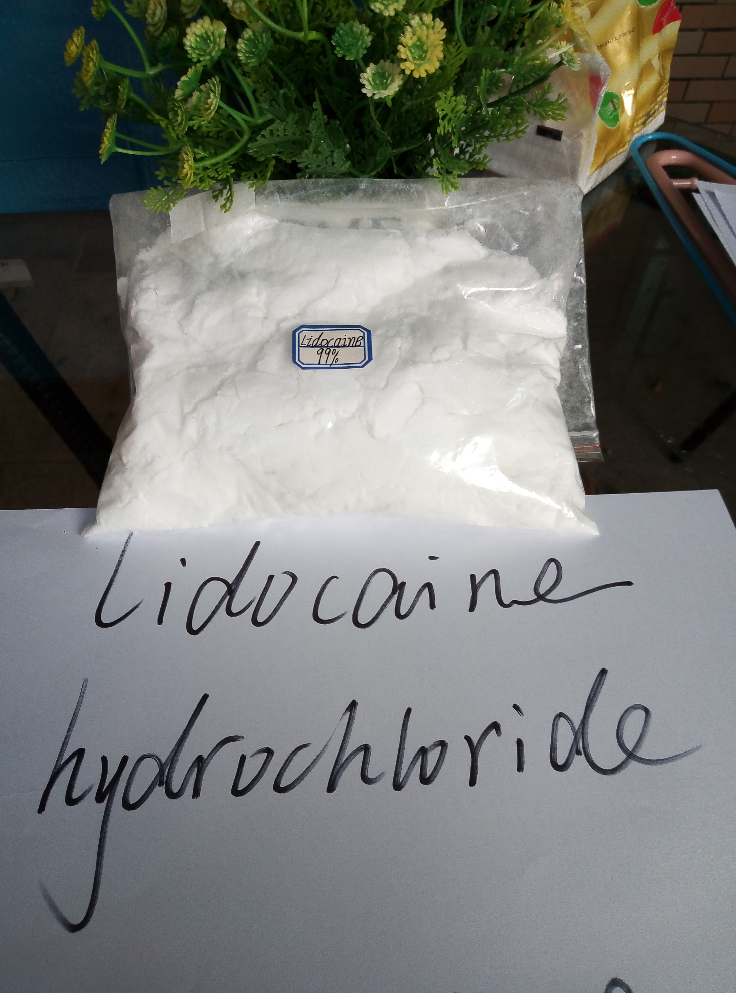 Ourope market 99% pure lidocaine hydrochloride/lidocaina  hydrochloride/lidocaine hcl powder with USP/BP standard  