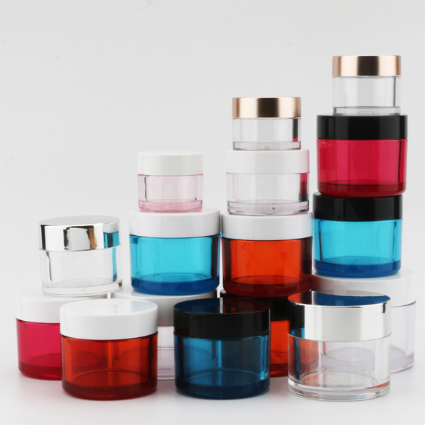 Empty Cosmetic Plastic Face Cream Jar Containers