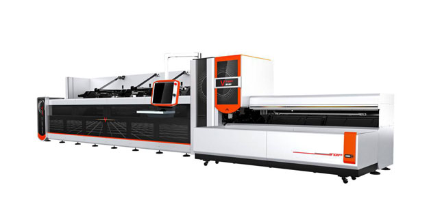 Fiber Laser Automatic Pipe Cutting Machine for Steel Angle Cutting and Punching Holes