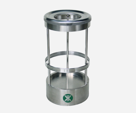 MAX-SN116 Indoor Stainless Steel Transparent Recycle Waste Trash Bin Dustbin with Ashtray	