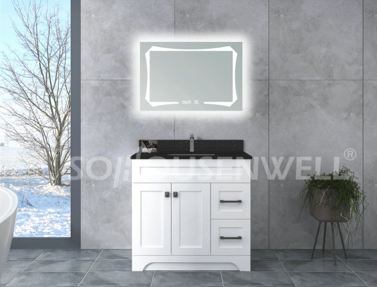 American Market solid wood bathroom cabinet HS-F108-mattW BATHROOM CABINET HS-F108-mattW