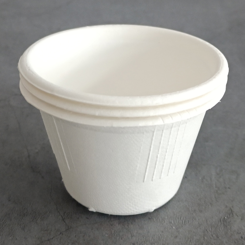 zoom 4oz Bagasse Eco Disposable Biodegradable Paper Coffee Juice Sauce Water Tee Cup thumbnail image 4oz Bagasse Eco Disposable Biodegradable Paper Coffee Juice Sauce Water Tee Cup thumbnail image 4