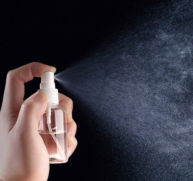 50mL PET Plastic Round-shoulder Spray Bottle With Fine Mist For Cosmetics
