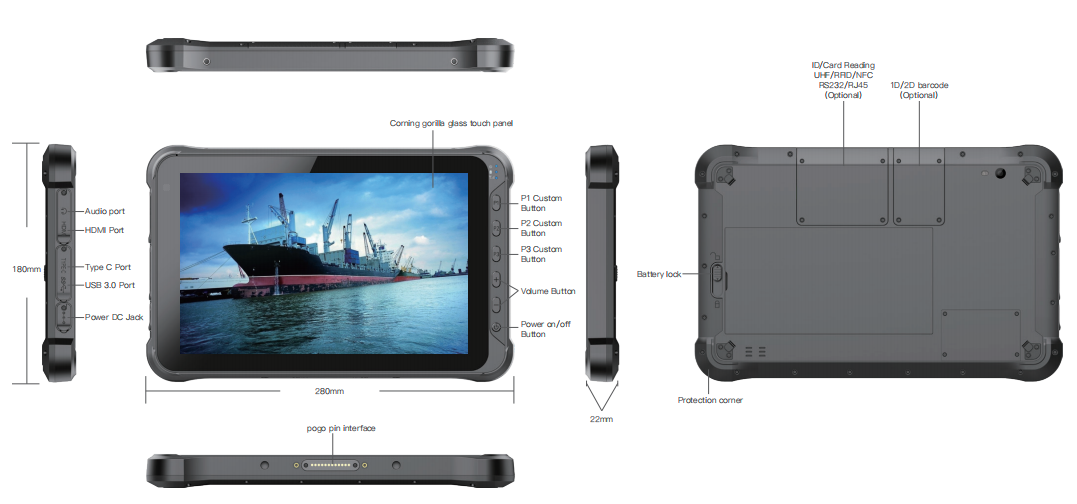 10'' Android: EM-Q15 Multi-module Tablet PC