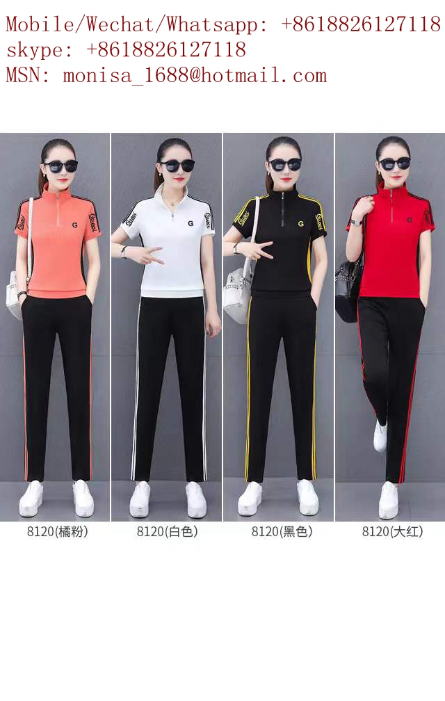 Monisa lady summer sports leisure colorful suit with half zipper sports suits, sweatpants, sports shoes, sports socks, sports and leisure, sports and leisure wear, sports and leisure suits