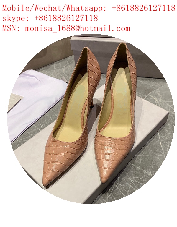 High Heels Women's Leather 2022 New Shallow Mouth Pointed Toe Stiletto Crocodile Pattern European Goods Temperament Banquet Single Shoes
