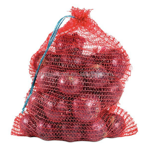 PE raschel vegetable sack for potatoes, mesh produce sacks,