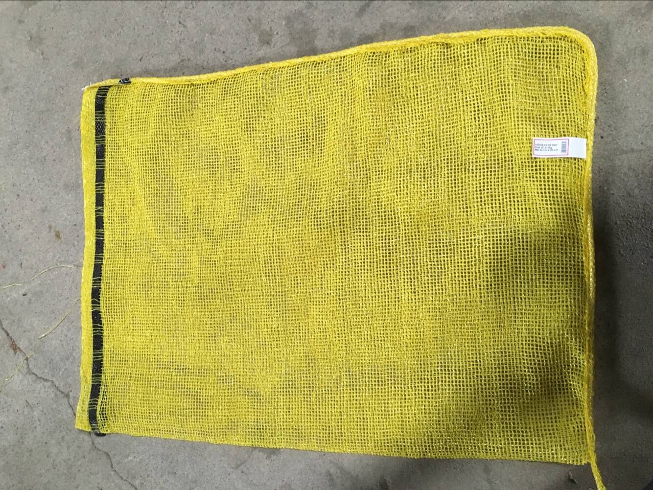 PP yellow leno firewood mesh bag with UV 40L 30L 25L