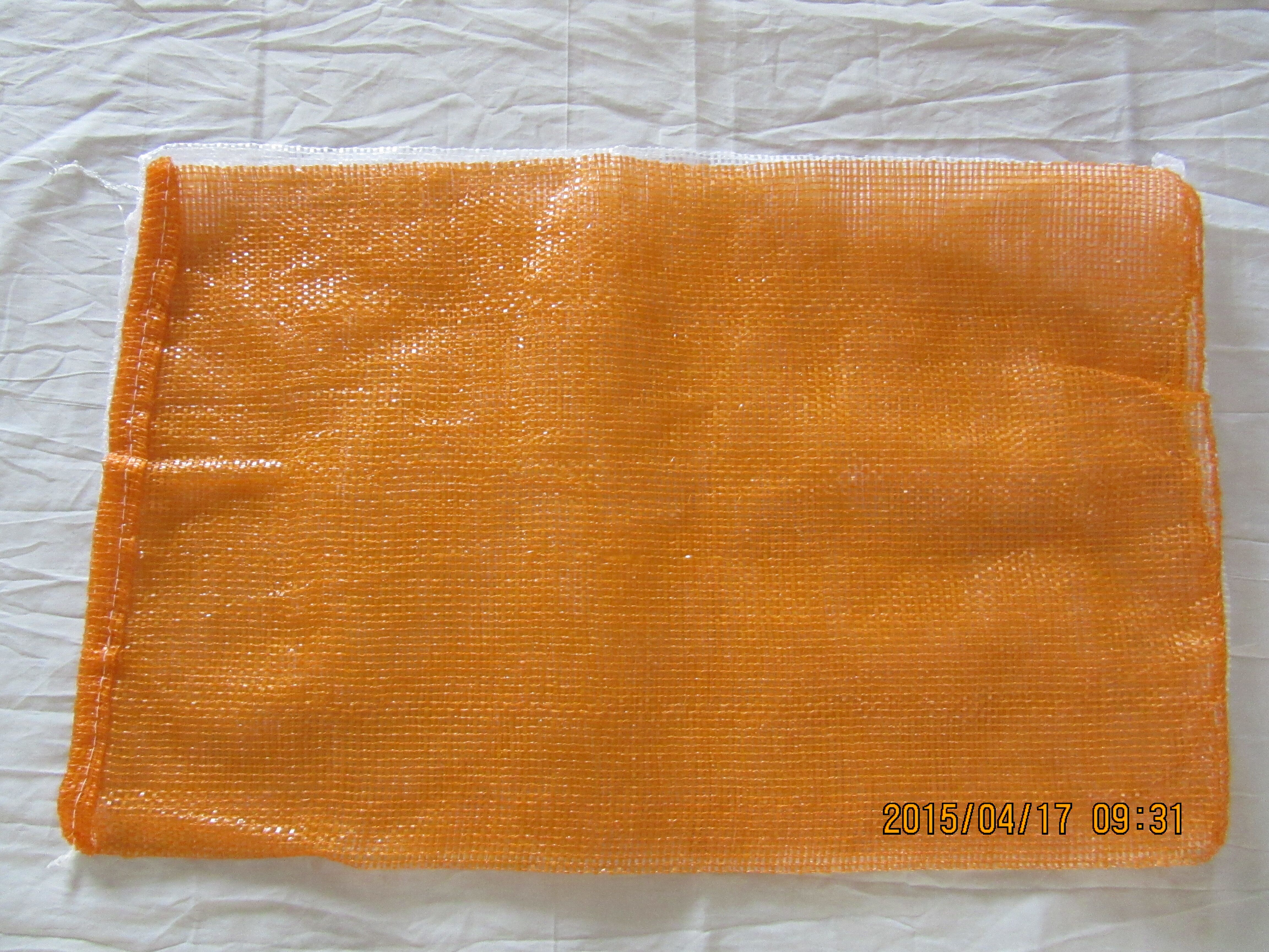Orange 40 * 70CM Tubular Mesh Bag , UV - Protection Polypropylene Net Bags