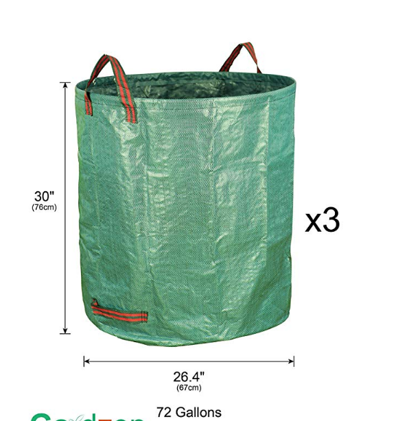Мешок для садовых отходов 280 литров/Сверхмощные мешки для мусора/Сверхмощные садовые мешки