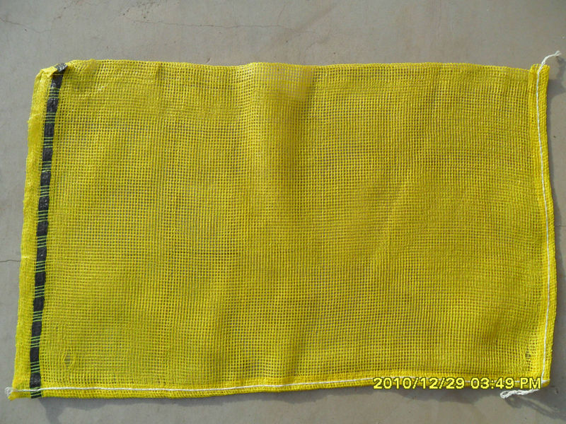 木柴袋 纱罗网袋 洋葱纱罗编织网袋，带标签和抽绳
