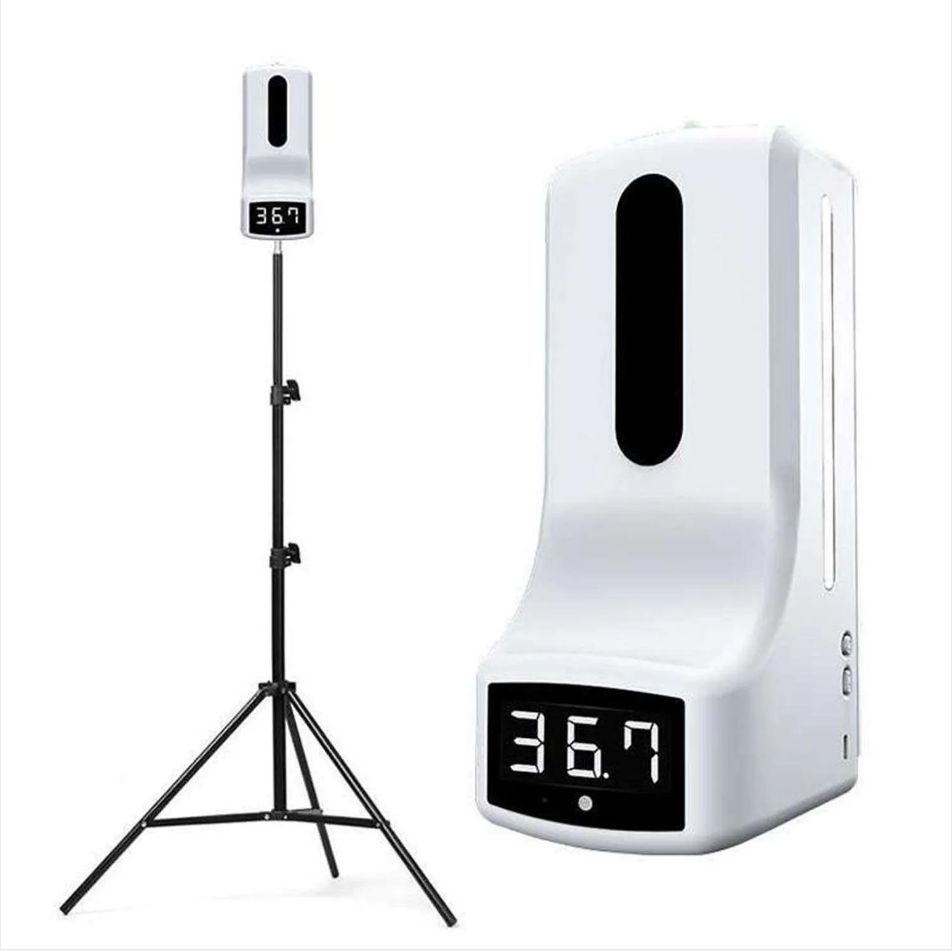K9 2-In-1 Tripod/Wall-Mounted Infrared Thermometer & Hand Sanitizer Dispenser