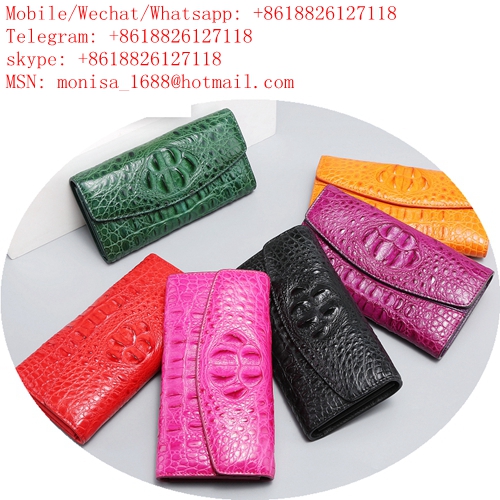 Large-Capacity Crocodile Leather Wallet Women's Long Section 2022 New Women's Leather Handbag Multifunctional Wallet