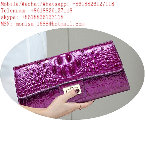 High-Quality Textured Crocodile Pattern Leather Clutch Women's New Ladies Banquet Handbag Shoulder Messenger Bag