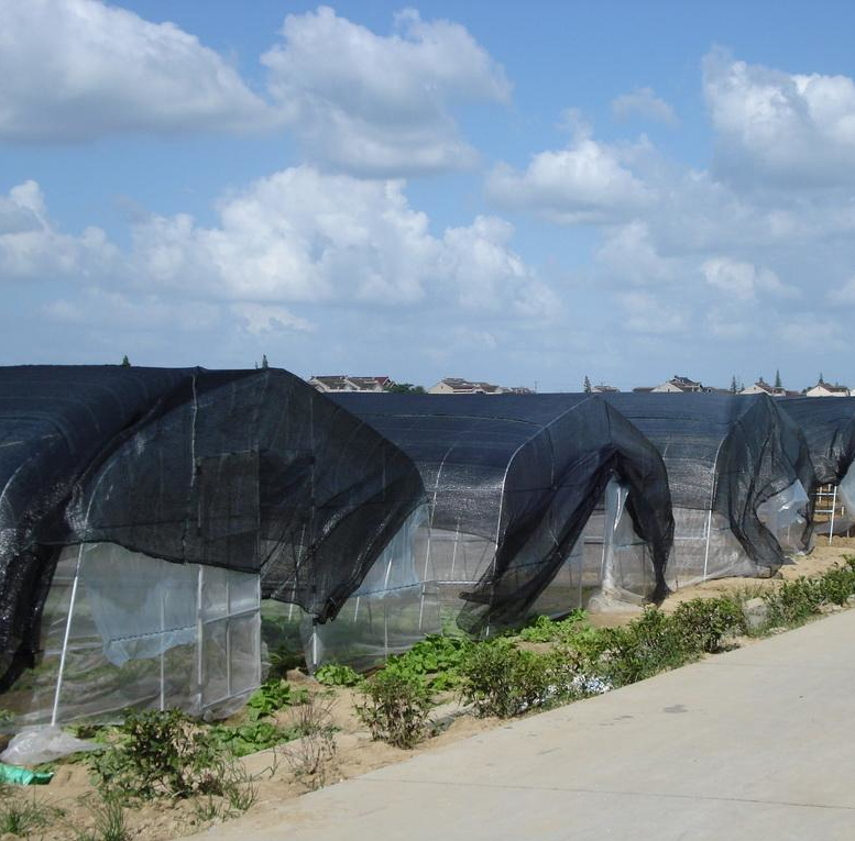 30-90% HDPE 遮阳网黑色针织农业农业遮阳布温室