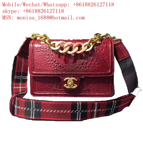 Thailand Imported Real Crocodile Leather Women's Bag Chain Bag Shoulder Bag Small Fragrance Messenger Bag Underarm Leather Bag Webbing