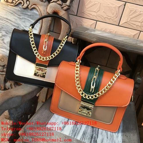 Spring new counter genuine hand-held one-shoulder messenger leather cowhide color matching Bag