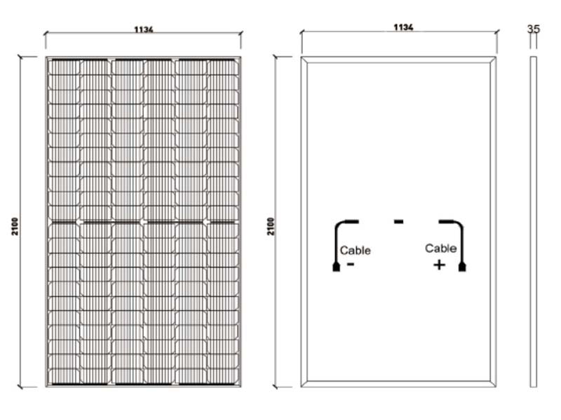 480W-495W Mono Solar Panel With 132 Pieces Solar Cells