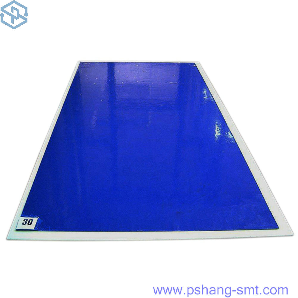 SMT无尘室60cmX90cm蓝色PE一次性清洁粘尘垫制作价格优先