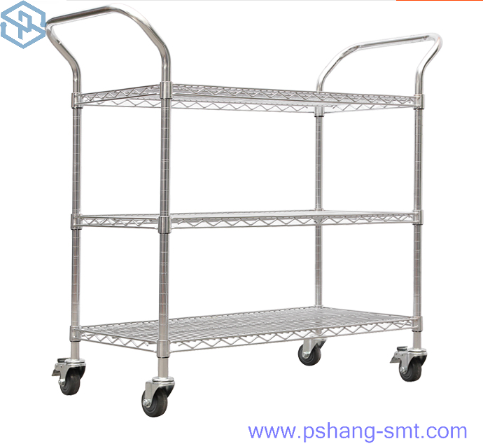 SMT production line Anti-static material trolley SMT roll storage trolley SMT stainless steel trolley