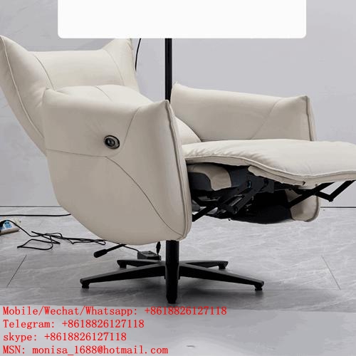 Modern Minimalist Study Electric Single Sofa Multifunctional Comfortable Reclining Leather Wear-Resistant Office Single Chair Sofa Chair