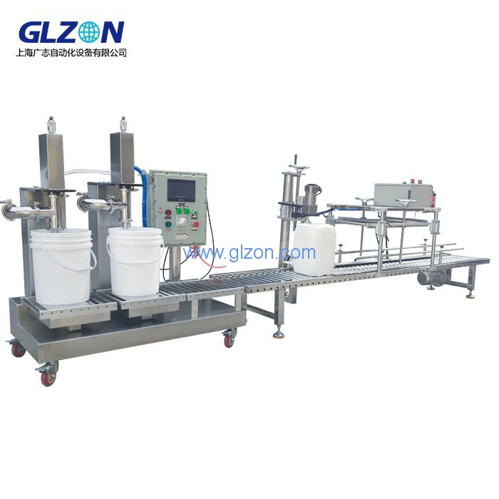 Double-head coating, paint and ink filling machine