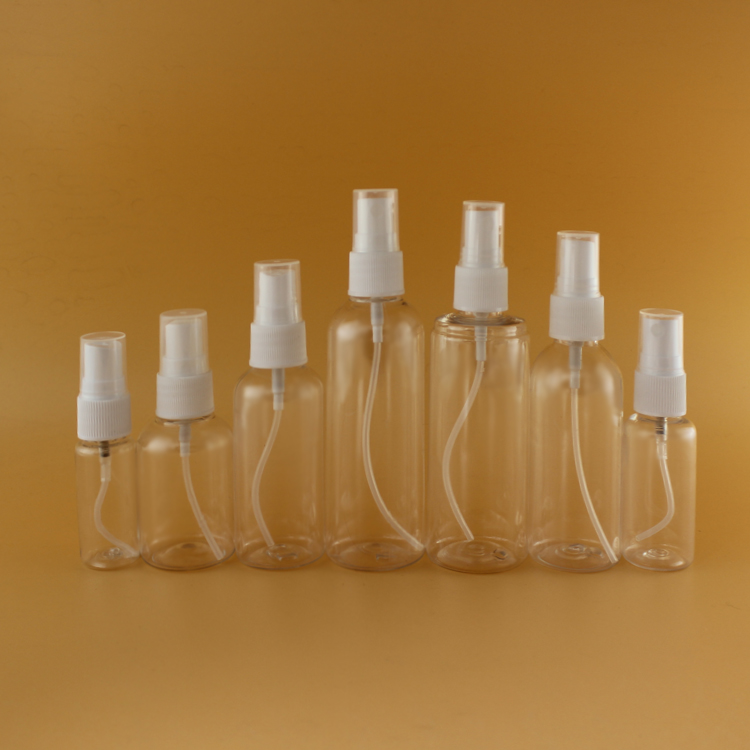 Hot sale manufacture PET PE mist sprayer bottle 10ml 30ml 50ml 60ml 100ml cosmetic bottle skin toner bottle