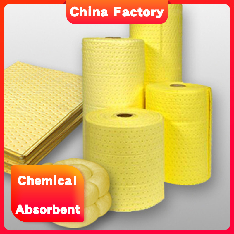 perforated absorbing cotton hazardous rolls chemical absorbent roll