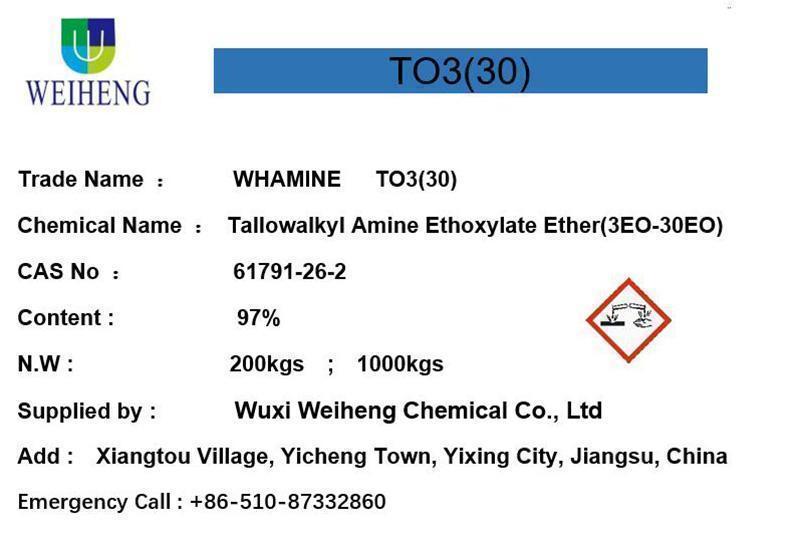 Tallowalkyl Amine Ethoxylate Ether (3EO-30EO)