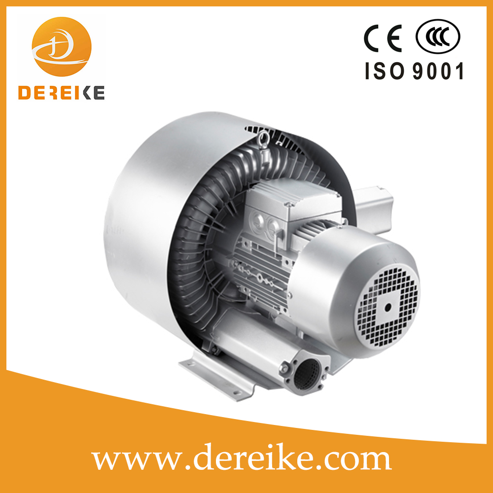 Dereike 2.2kw Двухступенчатое кольцо бокового канала Воздушный турбовентилятор Центробежный вентилятор для очистных сооружений Очистка воды Dhb 710A 2D2