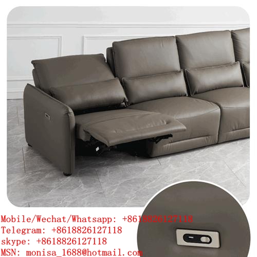 Italian-Style Modern Minimalist First Layer Cowhide Leather Straight Row Sofa Living Room Split Three-Seat Sofa Combination