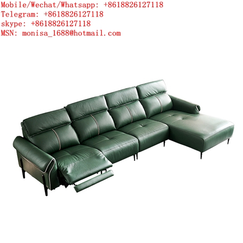Minimalist Sofa Head Layer Cowhide Functional Sofa Living Room Intelligent Italian Furniture Corner L-Shaped Combination