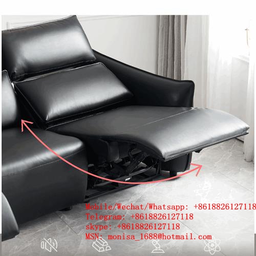 New Modern Simple Black Functional Sofa Double Motor Headrest Seat Comfortable Adjustable Sofa Combination