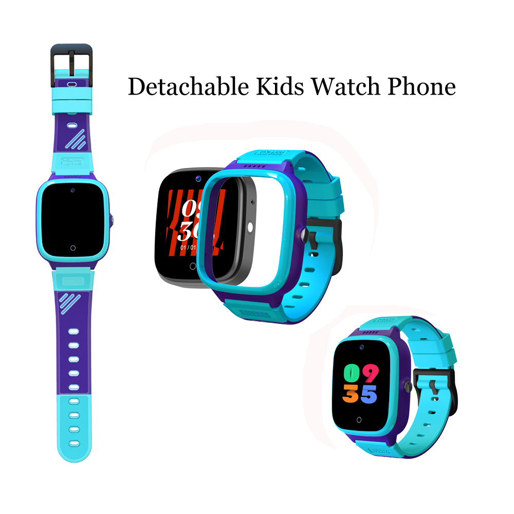 Fashion Detachable 4G GPS Kids Smart Watch Phone with SOS Alert