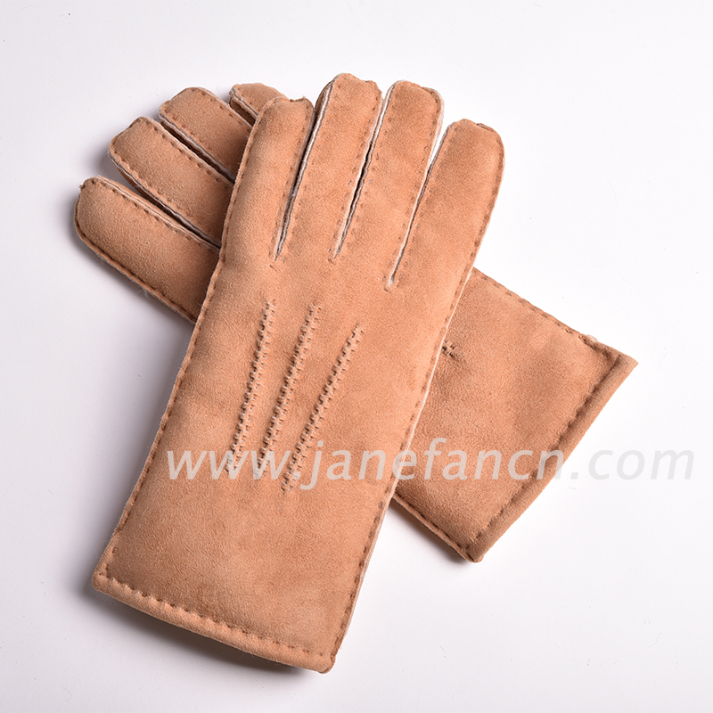 China lambskin shearling gloves