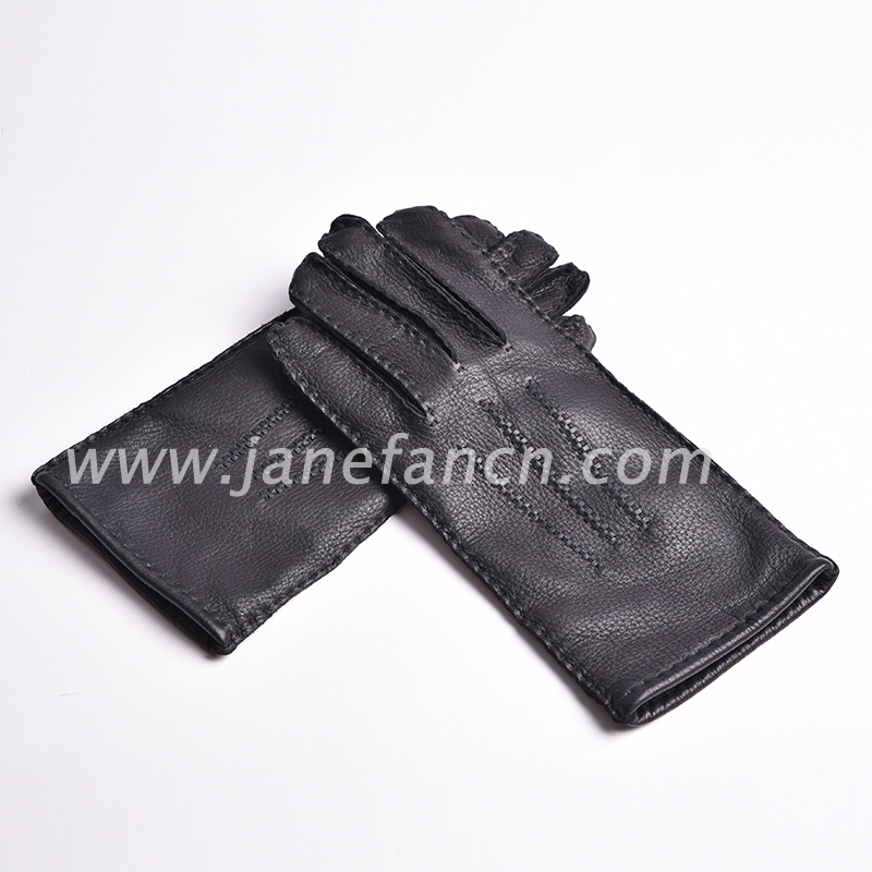 Custom best selling men's high quality deerskin winter leather gloves