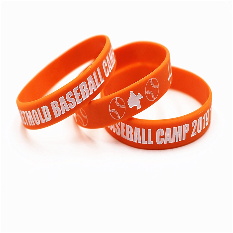 Wholesale Custom Rubber Silicone Baseball Bracelets for Baseball Players