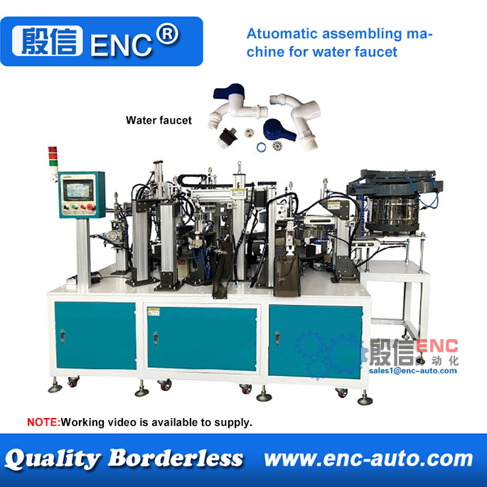 Automatic assembling machine for water faucet